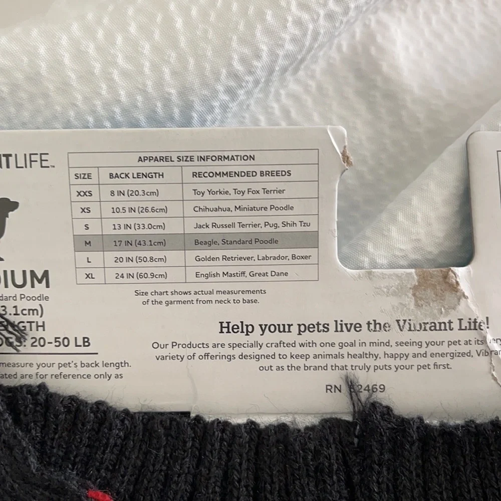 NEW Sweater dog beagle standard poodle 17 inches